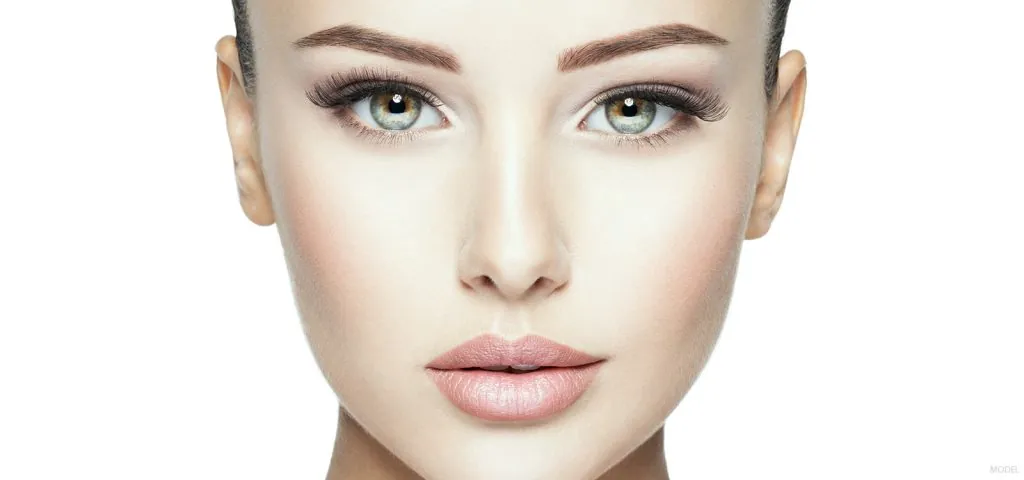 Woman with Healthy Hydrated Skin