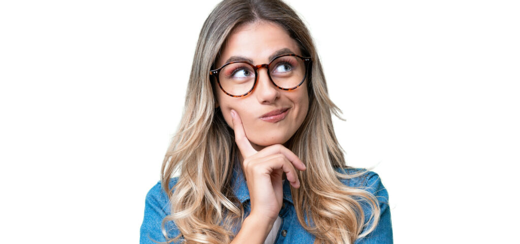 Woman thinking about how well she knows skincare
